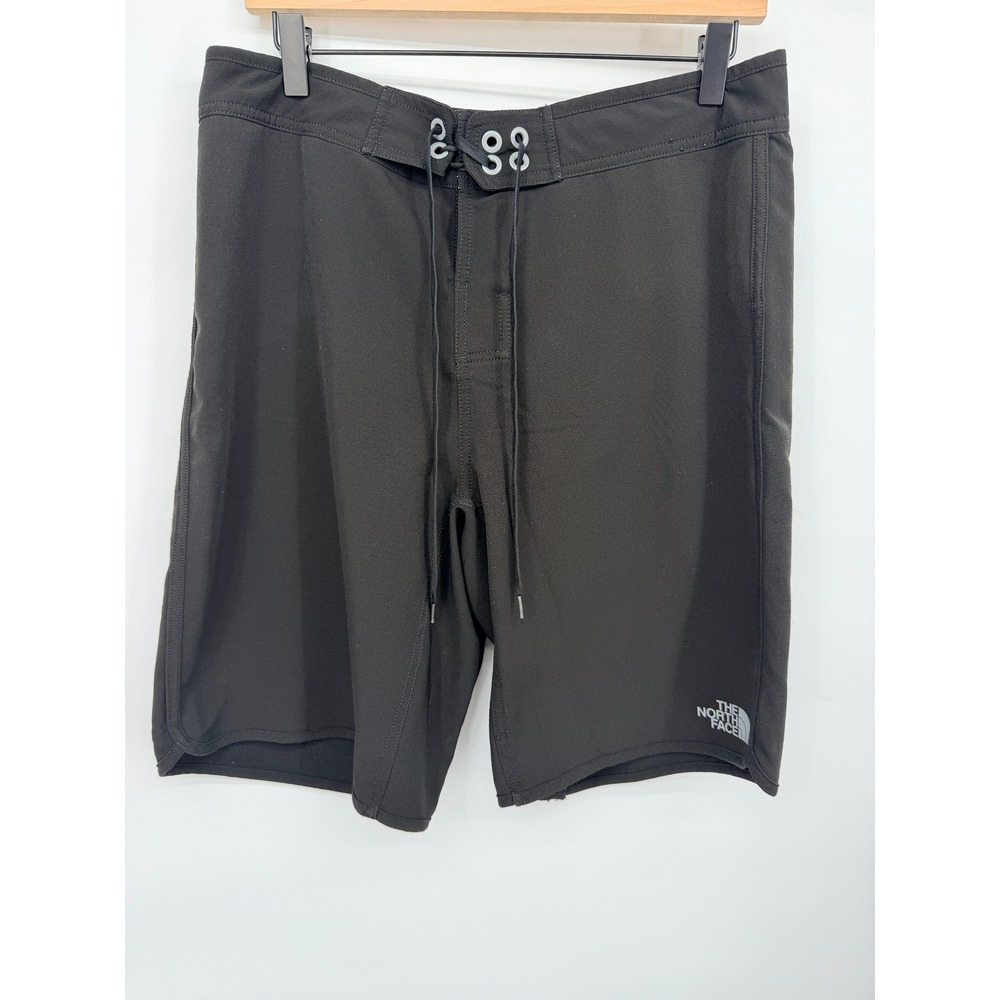 The North Face Board Shorts Mens 32 Black Excellent Stretch Surf Swim Trunk
